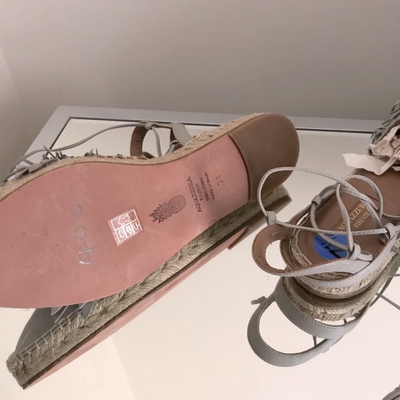 NWOT Aquazzura Fringe Sandal - Picture 7 of 9